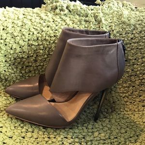 Lamb high silver heels shoes